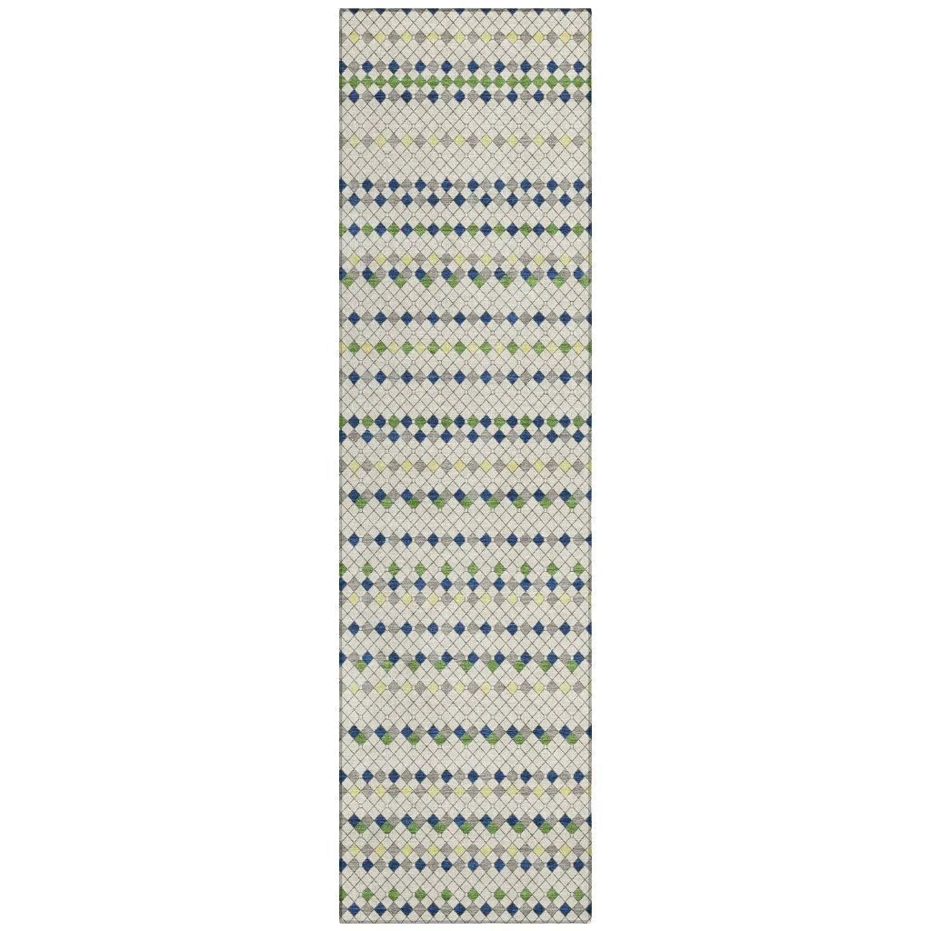 LOOMLAN Rugs Octavia Ivory Washable Indoor-Outdoor Rug