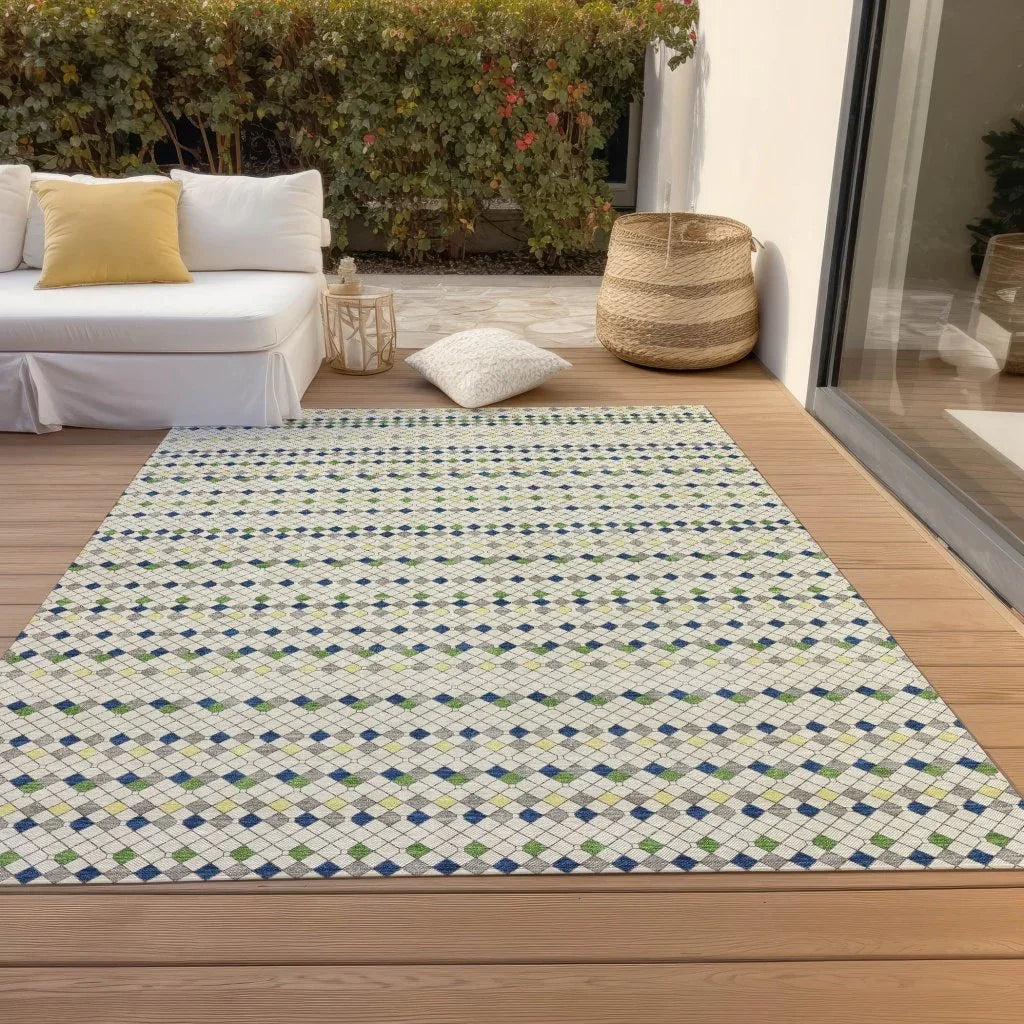 LOOMLAN Rugs Octavia Ivory Washable Indoor-Outdoor Rug