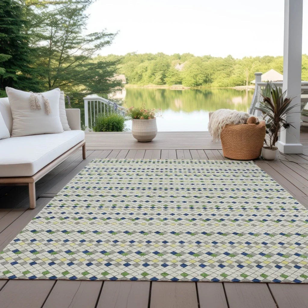 LOOMLAN Rugs Octavia Ivory Washable Indoor-Outdoor Rug