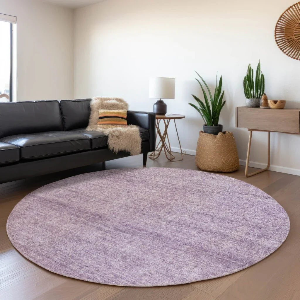 LOOMLAN Rugs Omera Purple Washable Indoor-Outdoor Rug