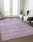 LOOMLAN Rugs Omera Purple Washable Indoor-Outdoor Rug