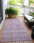 LOOMLAN Rugs Omera Purple Washable Indoor-Outdoor Rug