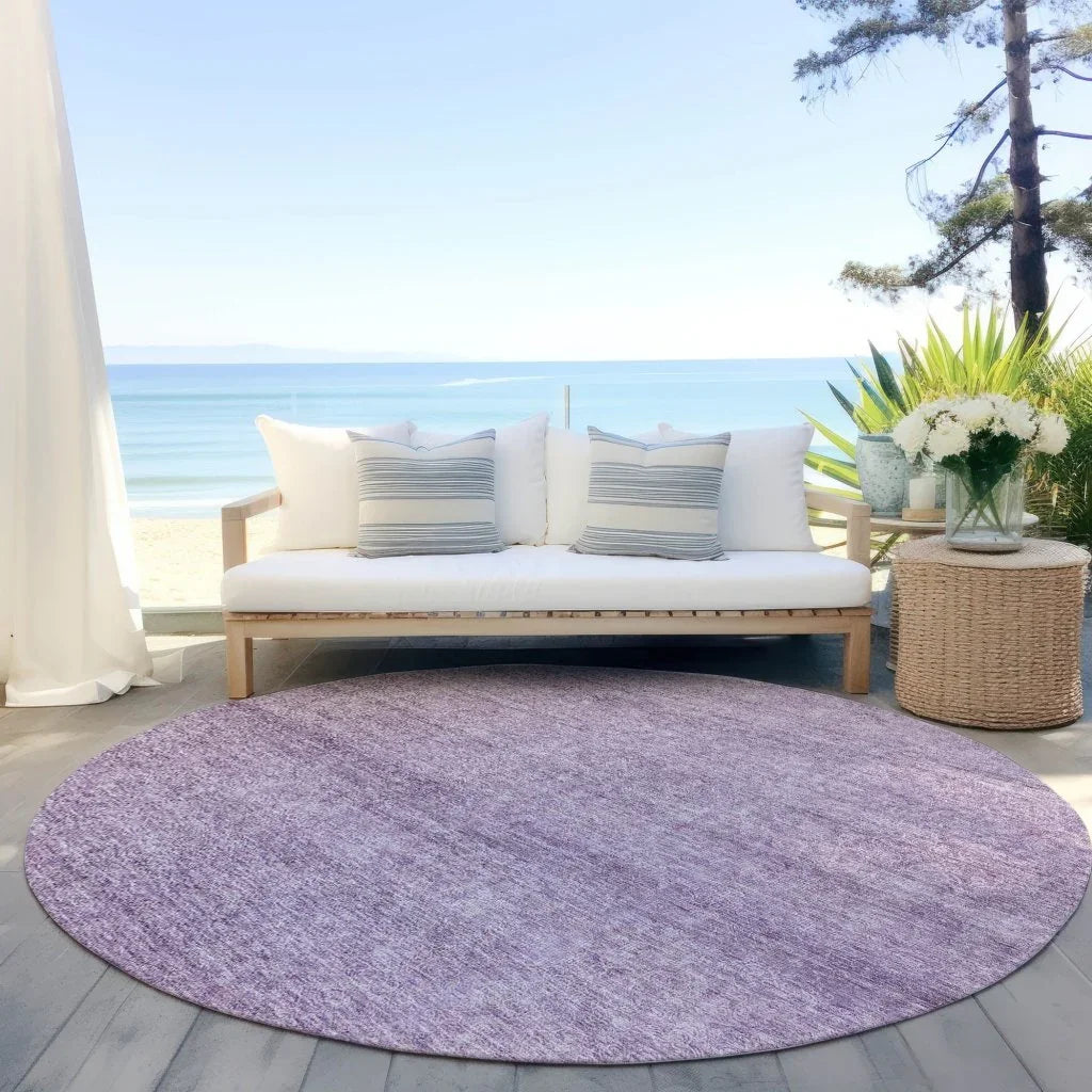 LOOMLAN Rugs Omera Purple Washable Indoor-Outdoor Rug