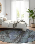 LOOMLAN Rugs Onyxelle Blue Washable Indoor-Outdoor Rug