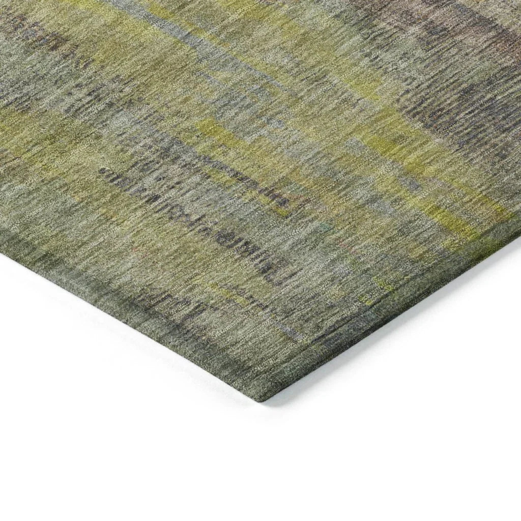 LOOMLAN Rugs Onyxelle Orange Washable Indoor-Outdoor Rug