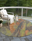 LOOMLAN Rugs Onyxelle Orange Washable Indoor-Outdoor Rug