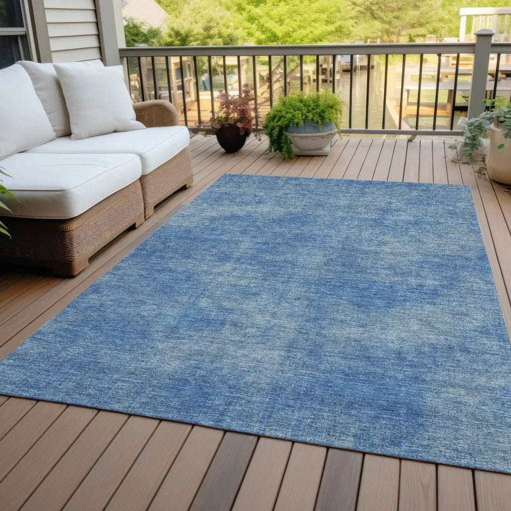 LOOMLAN Rugs Orlena Blue Washable Indoor-Outdoor Rug