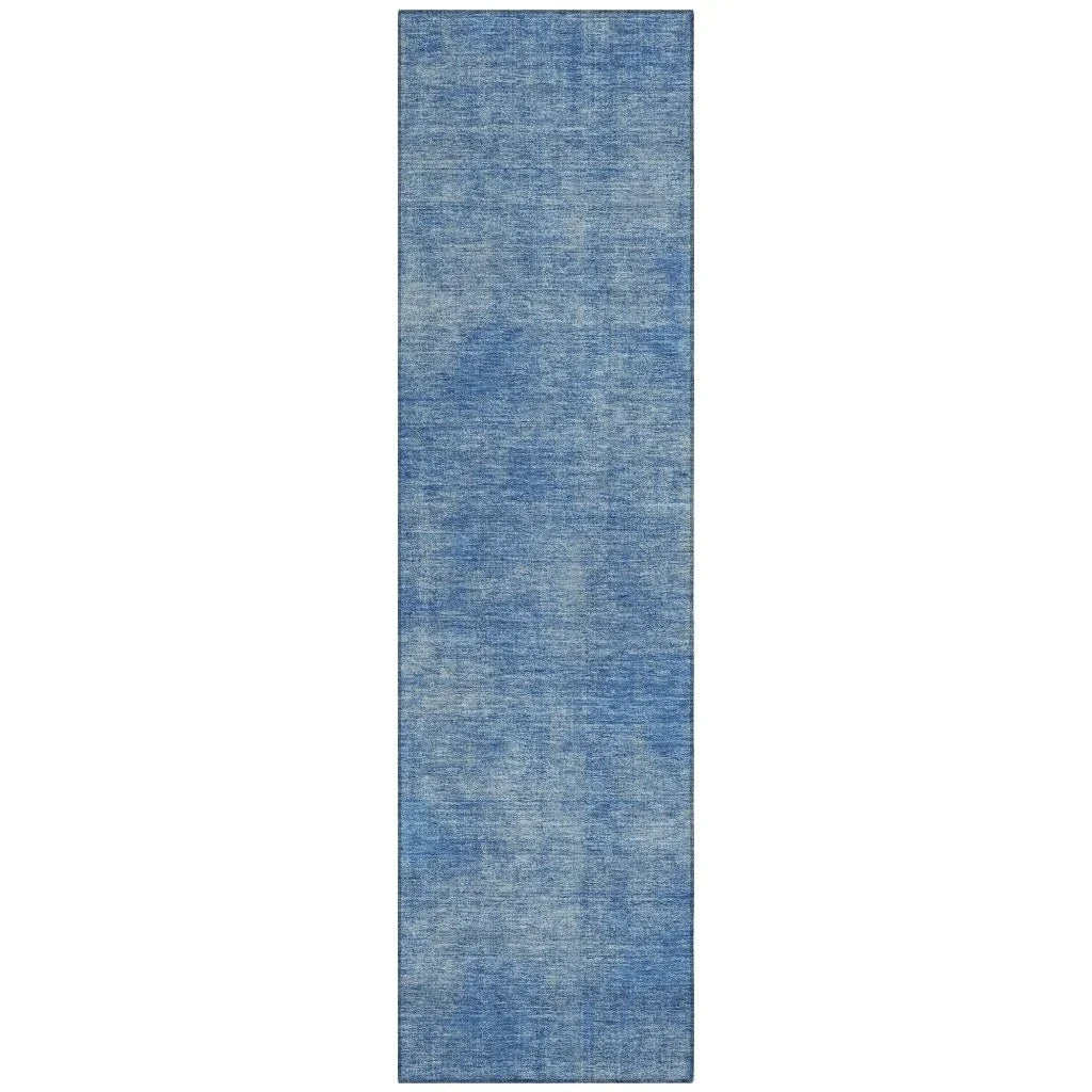 LOOMLAN Rugs Orlena Blue Washable Indoor-Outdoor Rug