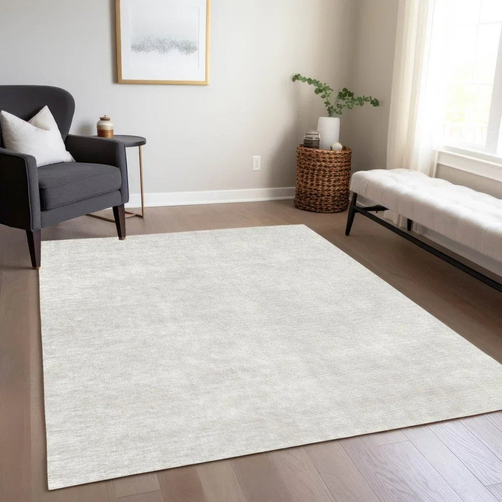 LOOMLAN Rugs Orlena Ivory Washable Indoor-Outdoor Rug