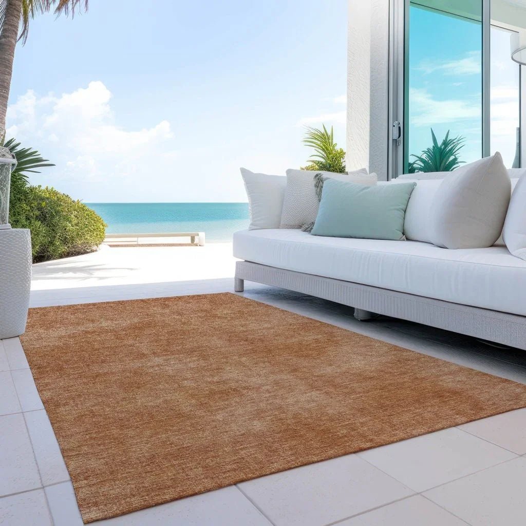 LOOMLAN Rugs Orlena Orange Washable Indoor-Outdoor Rug