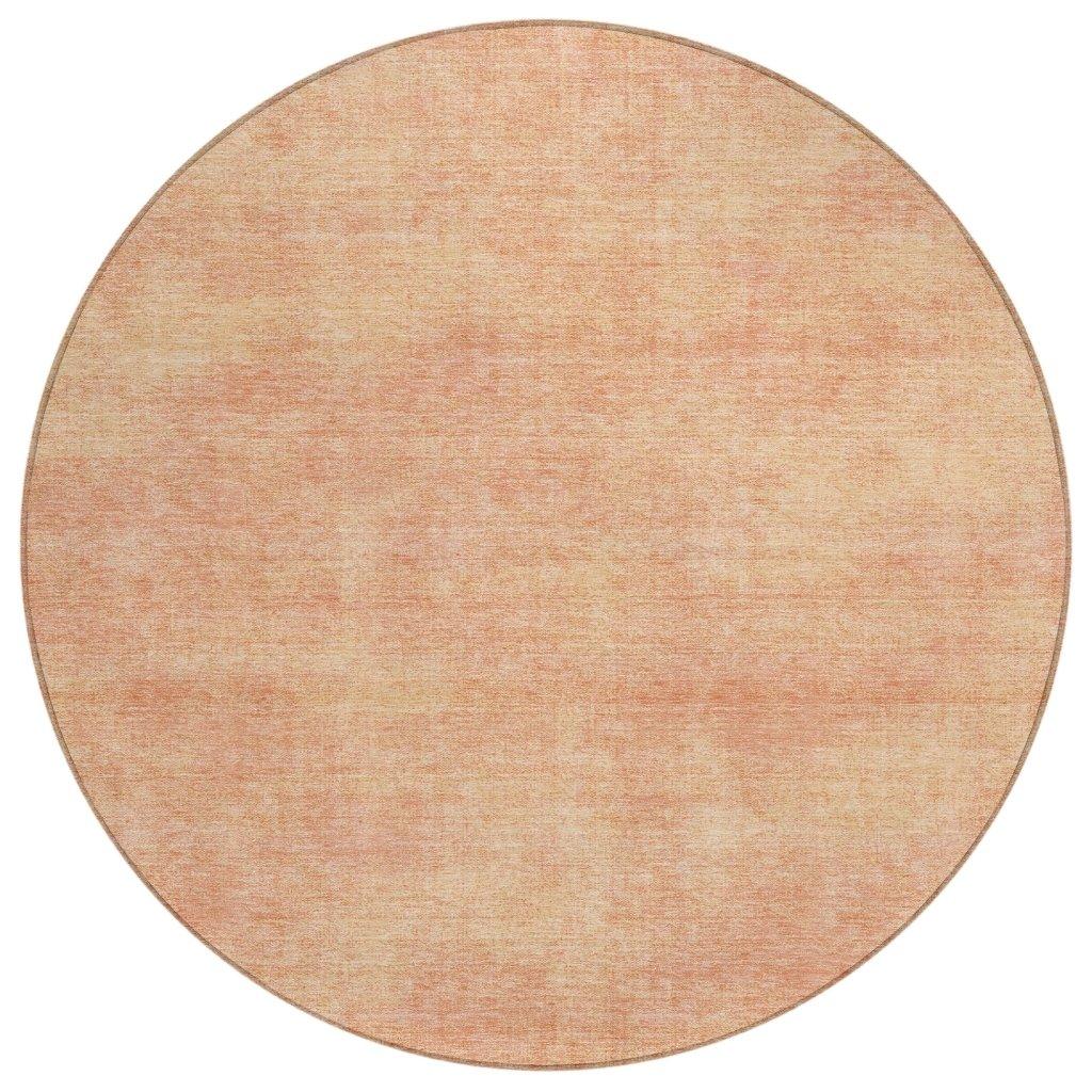 LOOMLAN Rugs Orlena Peach Washable Indoor-Outdoor Rug