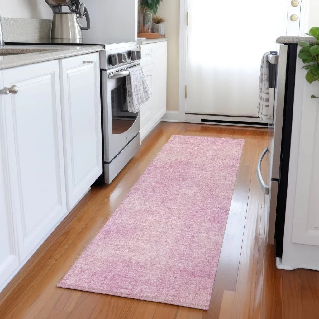 LOOMLAN Rugs Orlena Pink Washable Indoor-Outdoor Rug