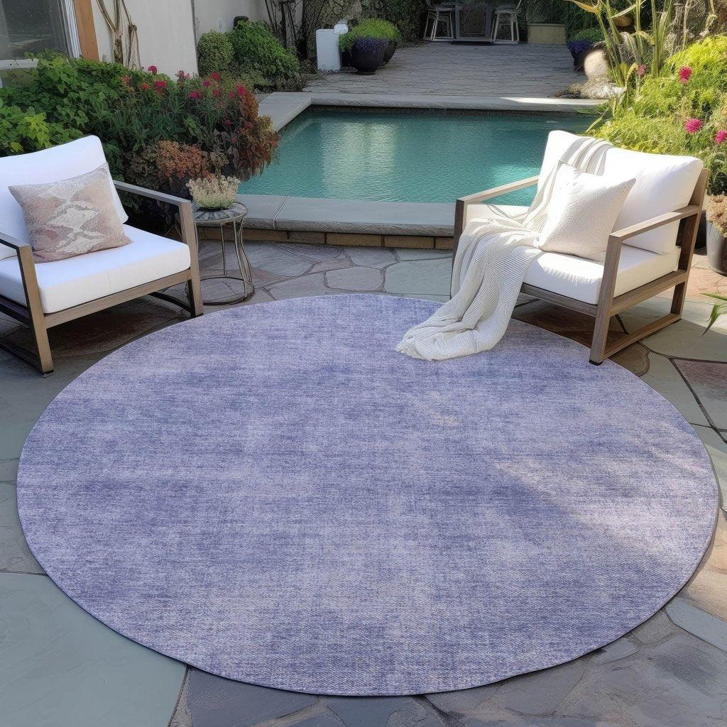 LOOMLAN Rugs Orlena Purple Washable Indoor-Outdoor Rug
