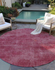 LOOMLAN Rugs Orlena Red Washable Indoor-Outdoor Rug