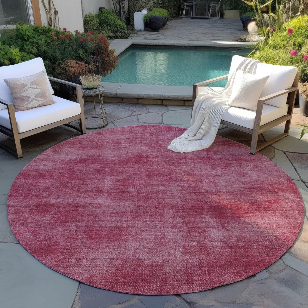 Orlena Red Washable Indoor - Outdoor Rug - LOOMLAN - LOOMLAN Rugs - Outdoor Rugs