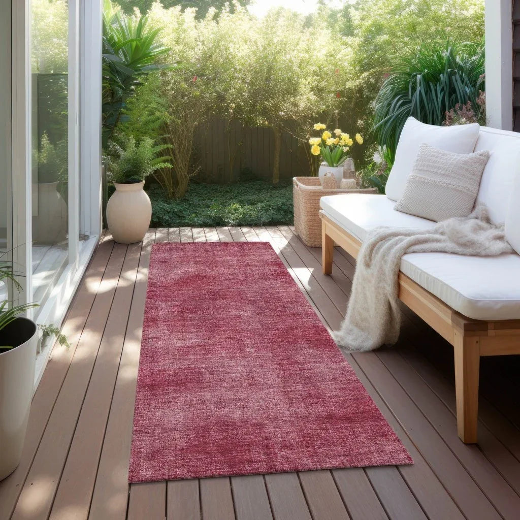 LOOMLAN Rugs Orlena Red Washable Indoor-Outdoor Rug