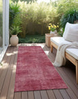 LOOMLAN Rugs Orlena Red Washable Indoor-Outdoor Rug