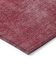 LOOMLAN Rugs Orlena Red Washable Indoor-Outdoor Rug