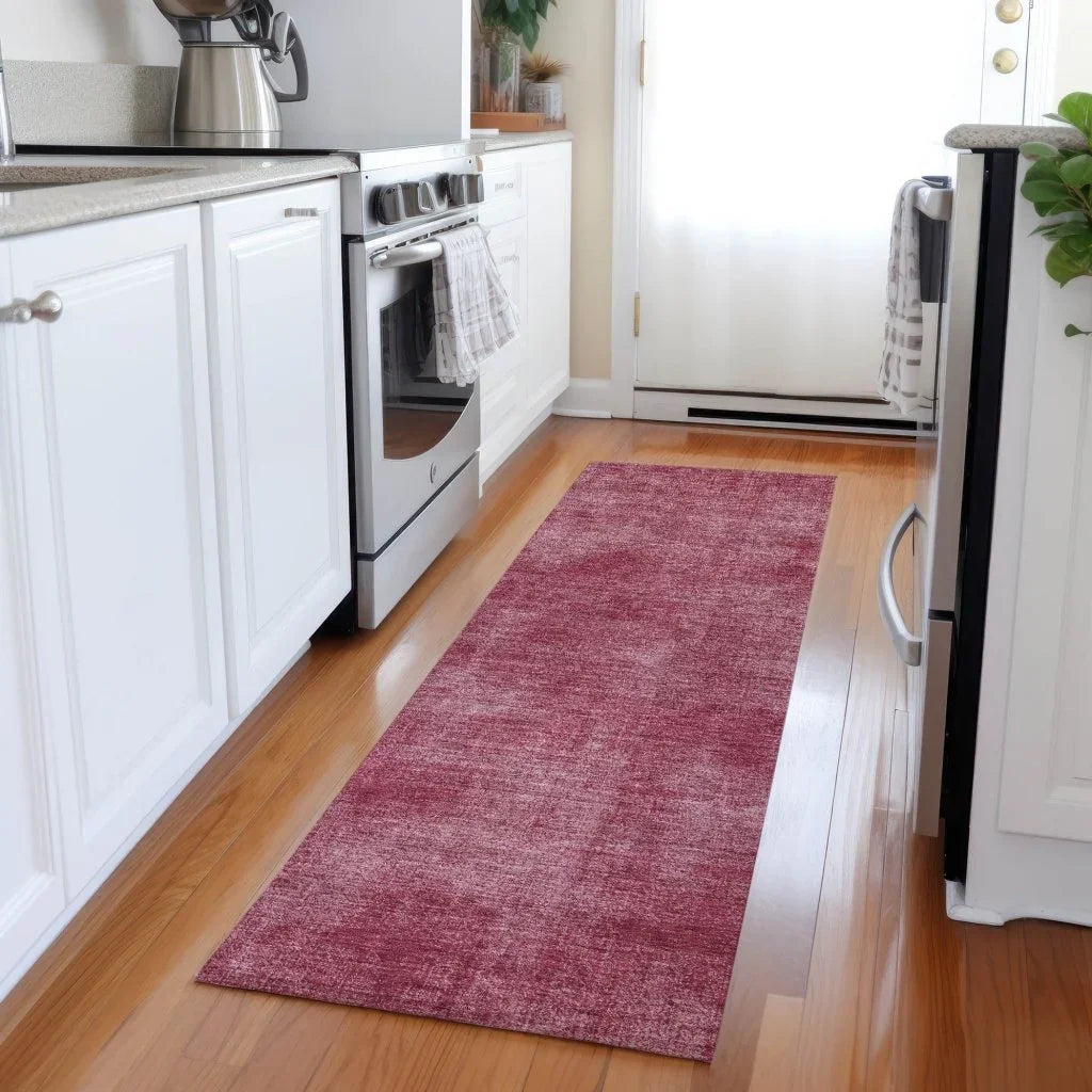LOOMLAN Rugs Orlena Red Washable Indoor-Outdoor Rug