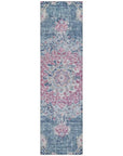 LOOMLAN Rugs Ornella Blue Washable Indoor-Outdoor Rug