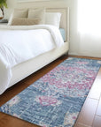 LOOMLAN Rugs Ornella Blue Washable Indoor-Outdoor Rug