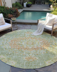LOOMLAN Rugs Ornella Green Washable Indoor-Outdoor Rug