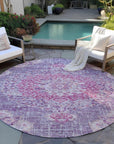 LOOMLAN Rugs Ornella Purple Washable Indoor-Outdoor Rug
