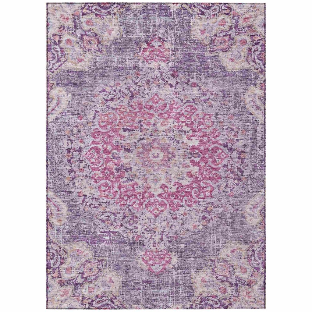 Ornella Purple Washable Indoor - Outdoor Rug - LOOMLAN - LOOMLAN Rugs - Outdoor Rugs