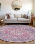 LOOMLAN Rugs Ornella Purple Washable Indoor-Outdoor Rug