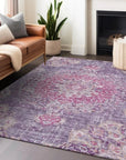 LOOMLAN Rugs Ornella Purple Washable Indoor-Outdoor Rug