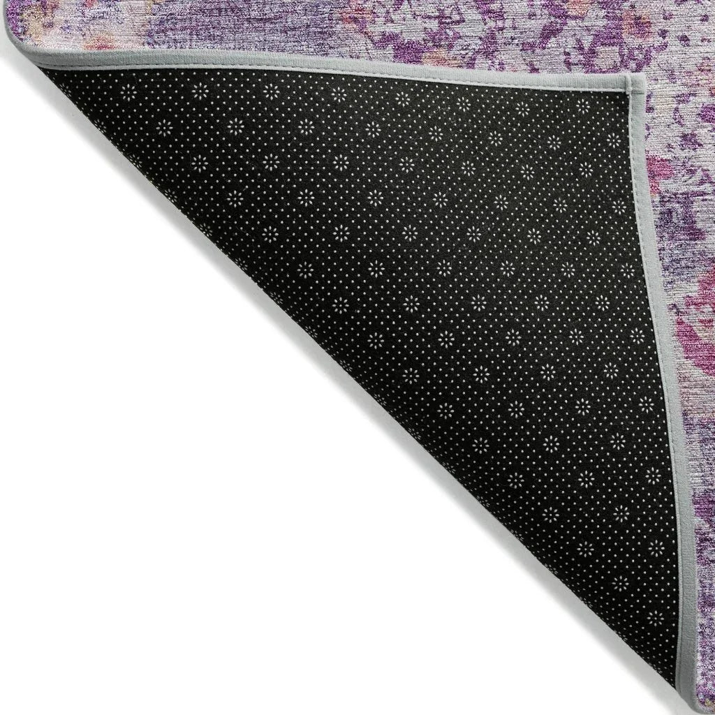 LOOMLAN Rugs Ornella Purple Washable Indoor-Outdoor Rug