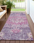 LOOMLAN Rugs Ornella Purple Washable Indoor-Outdoor Rug