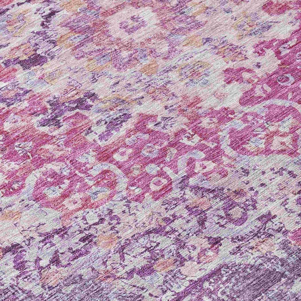 LOOMLAN Rugs Ornella Purple Washable Indoor-Outdoor Rug