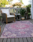 LOOMLAN Rugs Ornella Purple Washable Indoor-Outdoor Rug