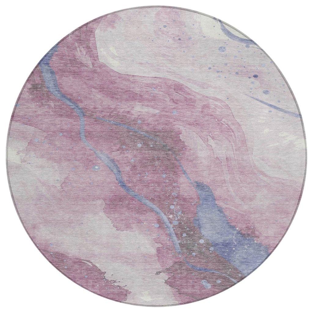 LOOMLAN Rugs Ornitha Pink Washable Indoor-Outdoor Rug