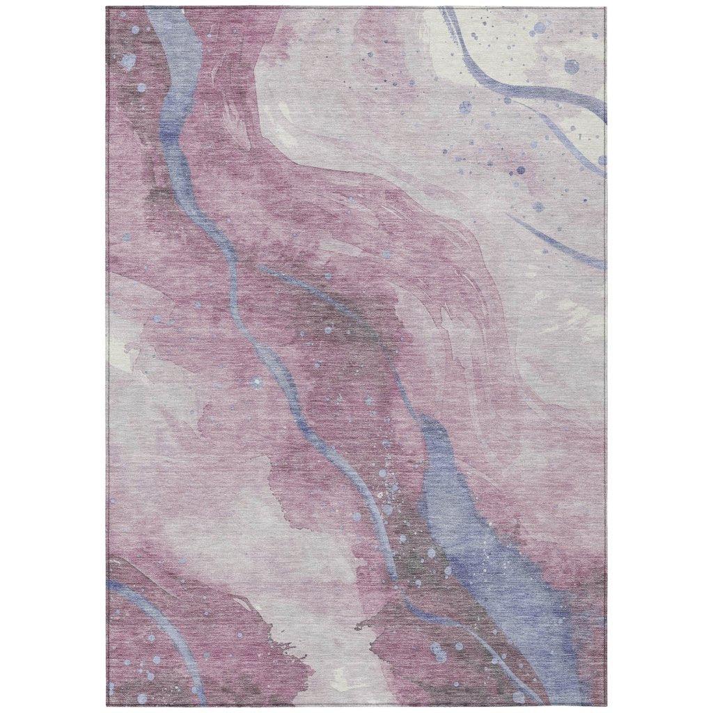 LOOMLAN Rugs Ornitha Pink Washable Indoor-Outdoor Rug