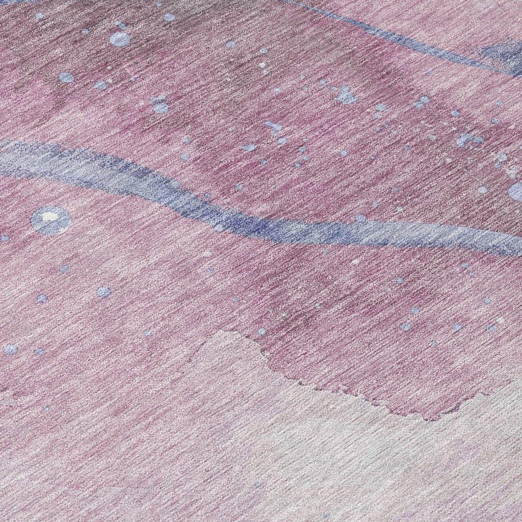 LOOMLAN Rugs Ornitha Pink Washable Indoor-Outdoor Rug