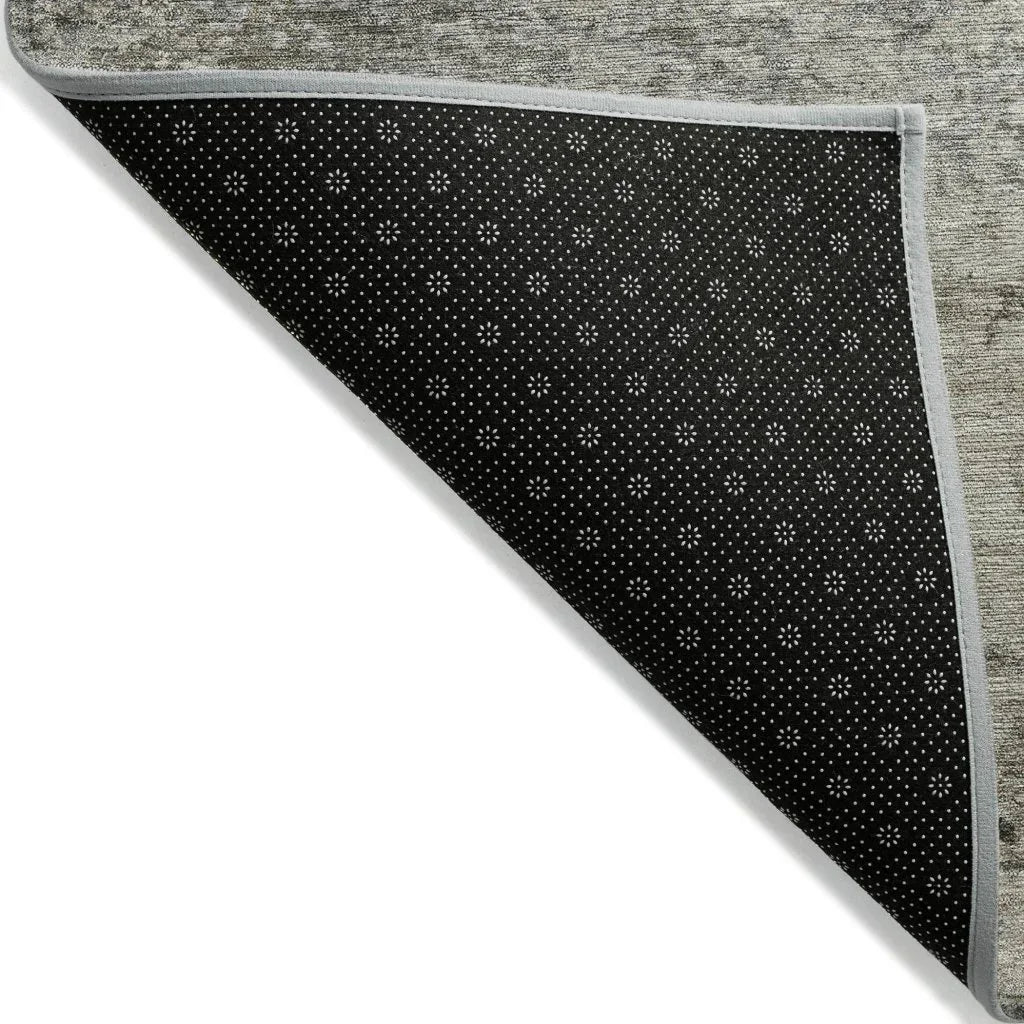 LOOMLAN Rugs Oronte Gray Washable Indoor-Outdoor Rug