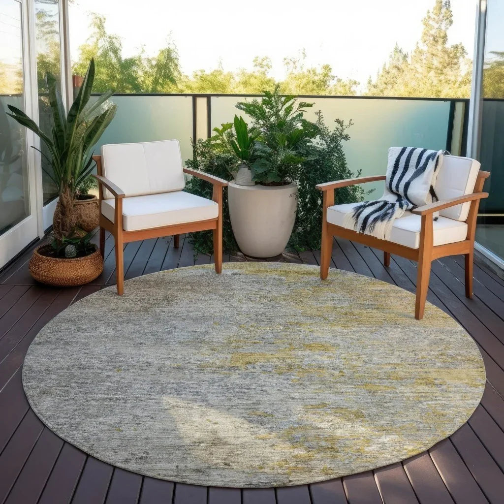 LOOMLAN Rugs Oronte Gray Washable Indoor-Outdoor Rug