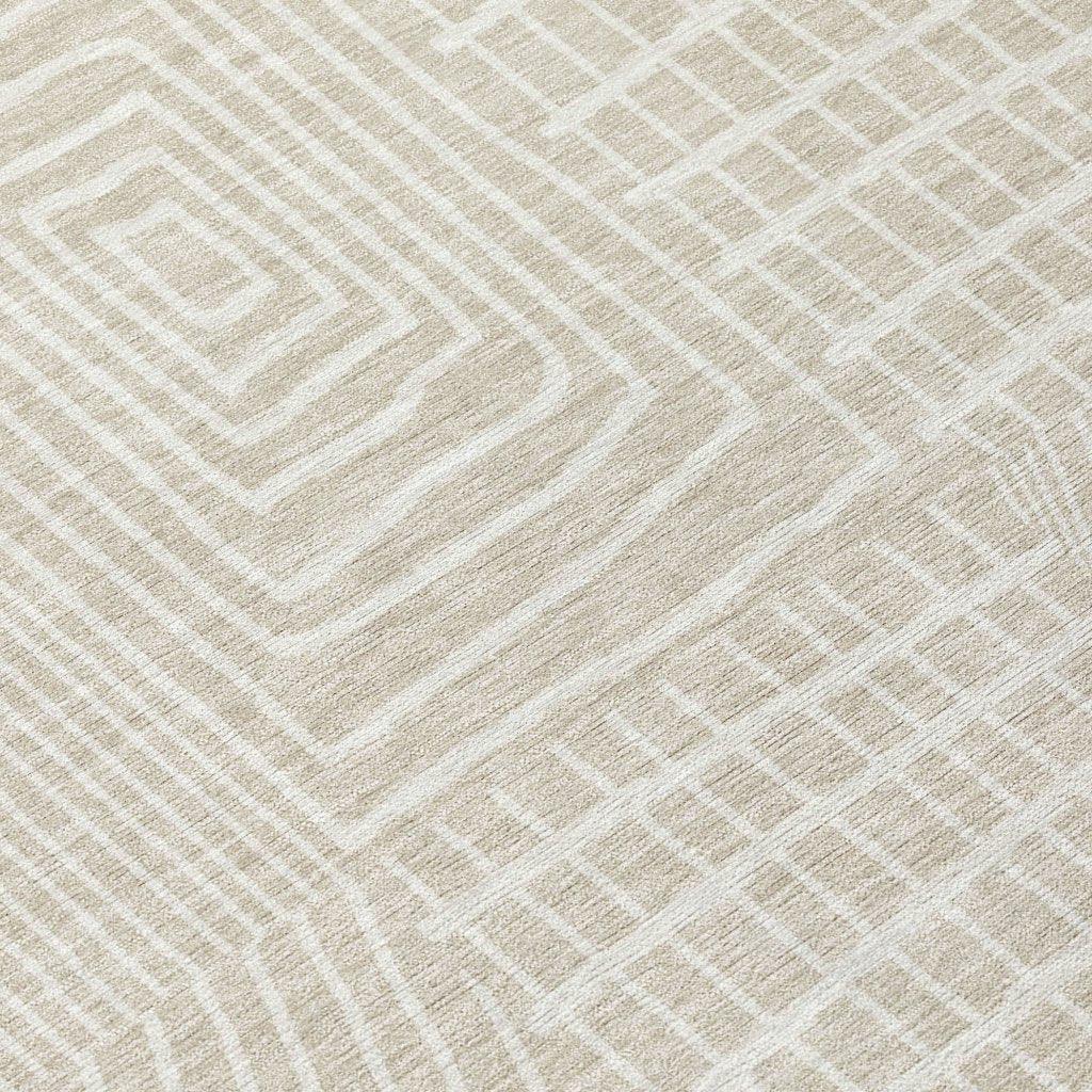 LOOMLAN Rugs Owen Beige Washable Indoor-Outdoor Rug