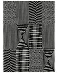 LOOMLAN Rugs Owen Black Washable Indoor-Outdoor Rug