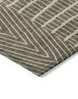 LOOMLAN Rugs Owen Brown Washable Indoor-Outdoor Rug