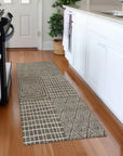 LOOMLAN Rugs Owen Brown Washable Indoor-Outdoor Rug