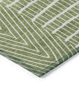 LOOMLAN Rugs Owen Green Washable Indoor-Outdoor Rug