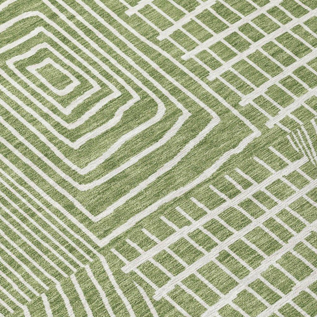 LOOMLAN Rugs Owen Green Washable Indoor-Outdoor Rug