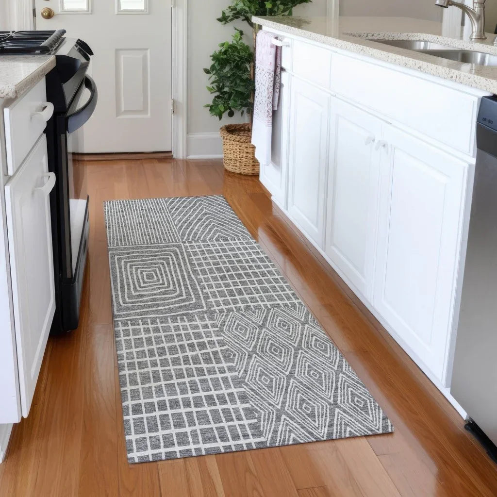 LOOMLAN Rugs Owen Grey Washable Indoor-Outdoor Rug