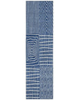 LOOMLAN Rugs Owen Navy Washable Indoor-Outdoor Rug