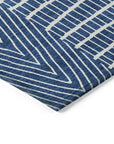 LOOMLAN Rugs Owen Navy Washable Indoor-Outdoor Rug