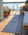 LOOMLAN Rugs Owen Navy Washable Indoor-Outdoor Rug