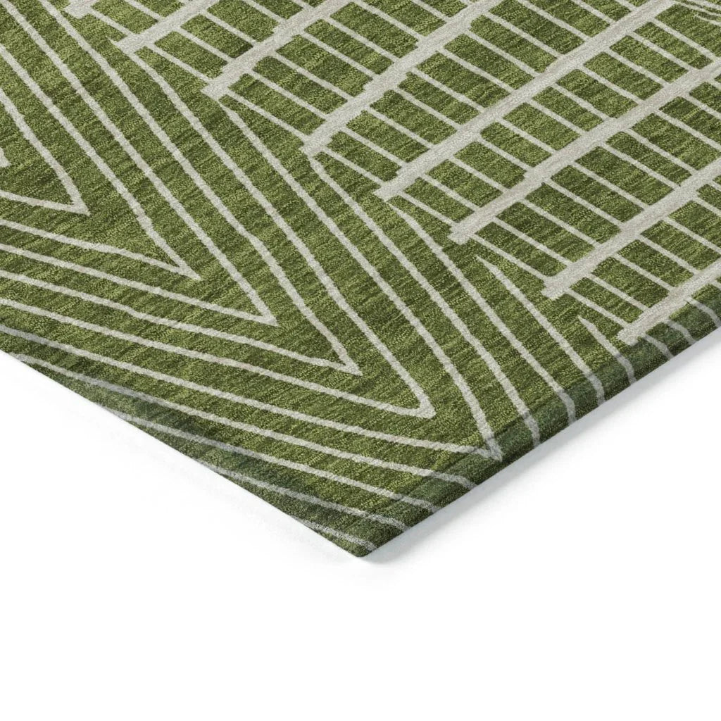 LOOMLAN Rugs Owen Olive Washable Indoor-Outdoor Rug